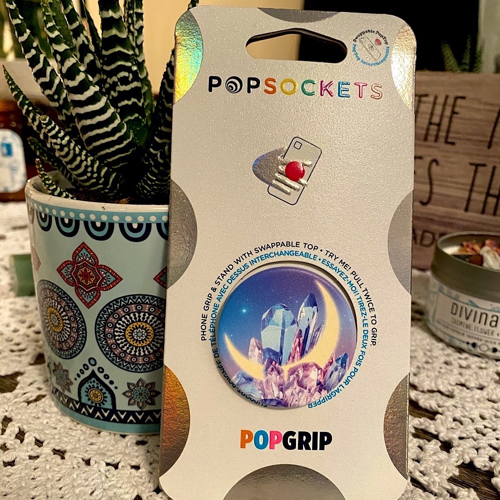 Crystal moon 💎🌙 PopSocket new boho pop socket